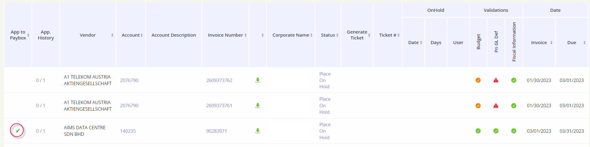 Invoices - Inbox - How do I approve an invoice?