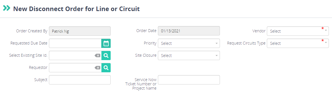 New Disconnect Order